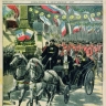 Le président de la République Félix Faure et le tsar Nicolas II en Russie